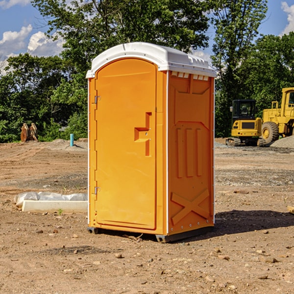 what is the expected delivery and pickup timeframe for the portable restrooms in Celoron